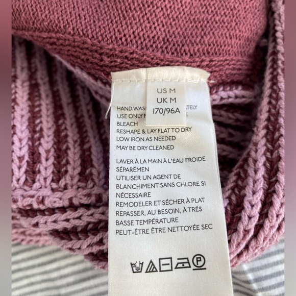 FREE PEOPLE Fringe Cardigan Sweater Women’s Size:Medium Color: Maroon/Pink EUC - Picture 6 of 7